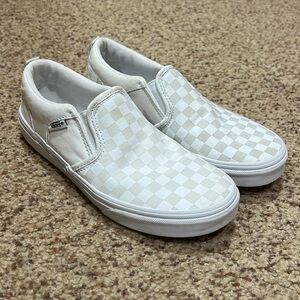 Vans Asher white checkerboard youth 4.5